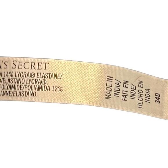 VSX Sport Victorias Secret Womens Blue Zip Front Mesh Wireless Padded Bra 34D - Picture 15 of 16